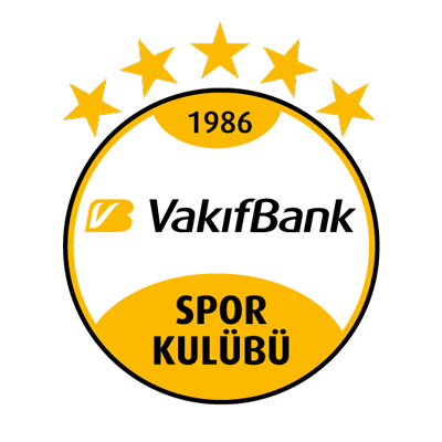 This is the logo of Vakıf Bank Spor Kulübü a Turkish Volleyball club.