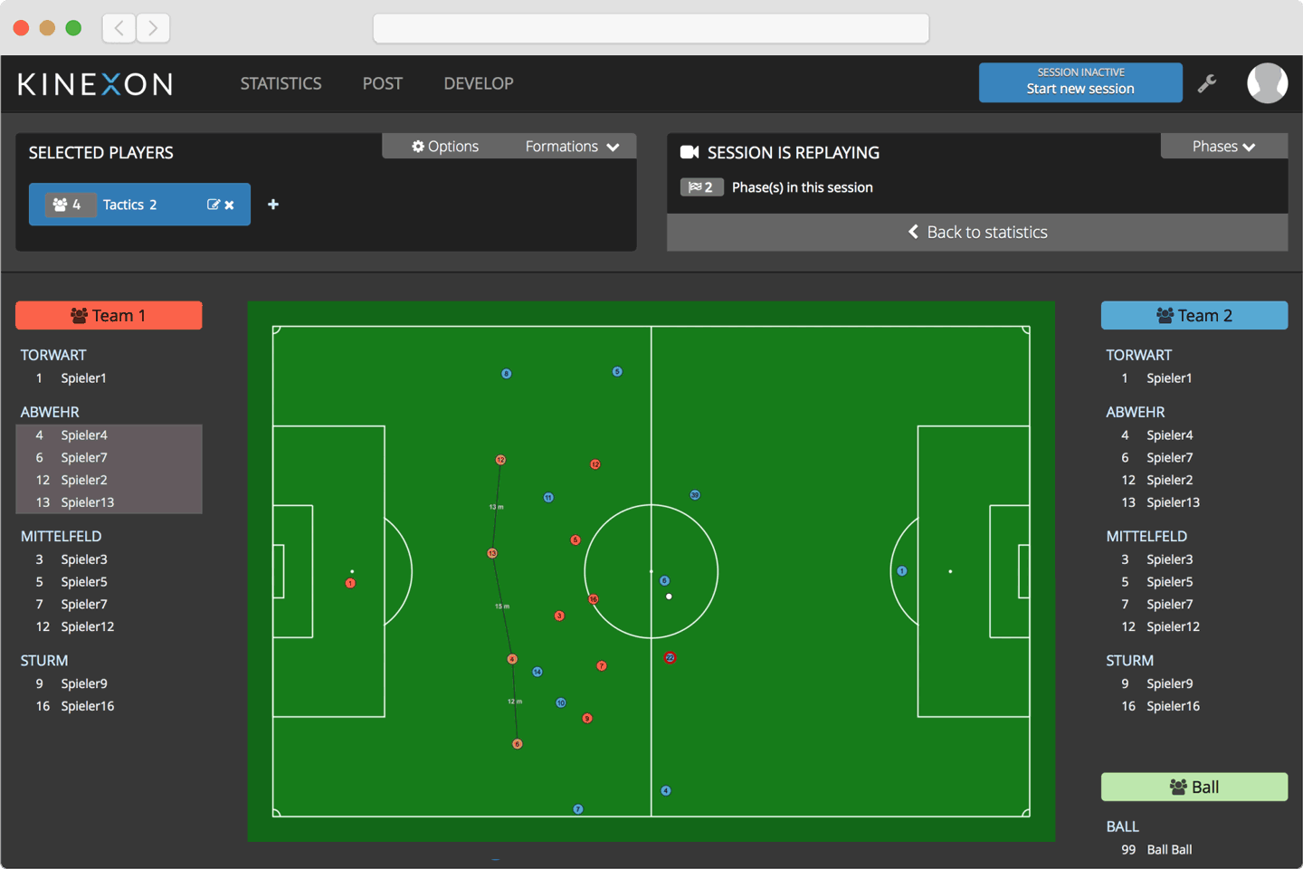 Soccer player stats can be tracked in real-time on a laptop or other devices and used to make decisions about a player's workload.