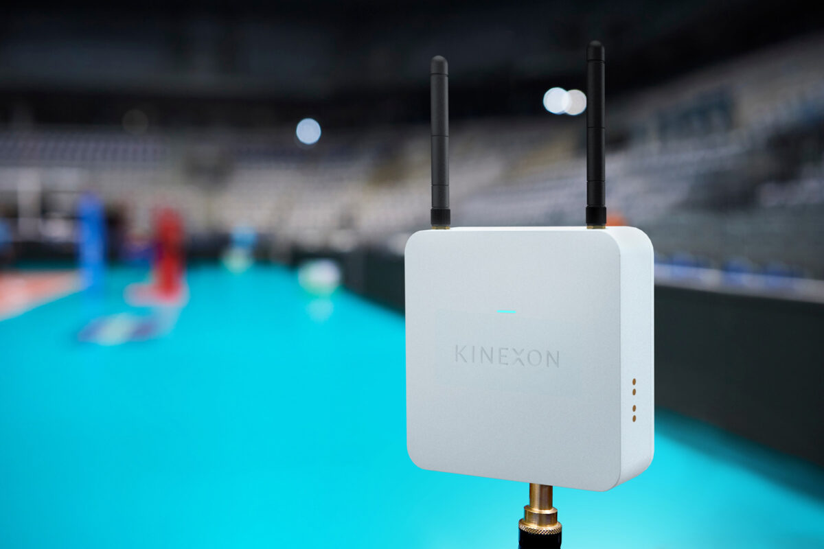 A mobile anchor device for KINEXON Perform IMU that enables wireless and accurate player tracking. The anchor works together with player wearables to collect information during a game or practice.