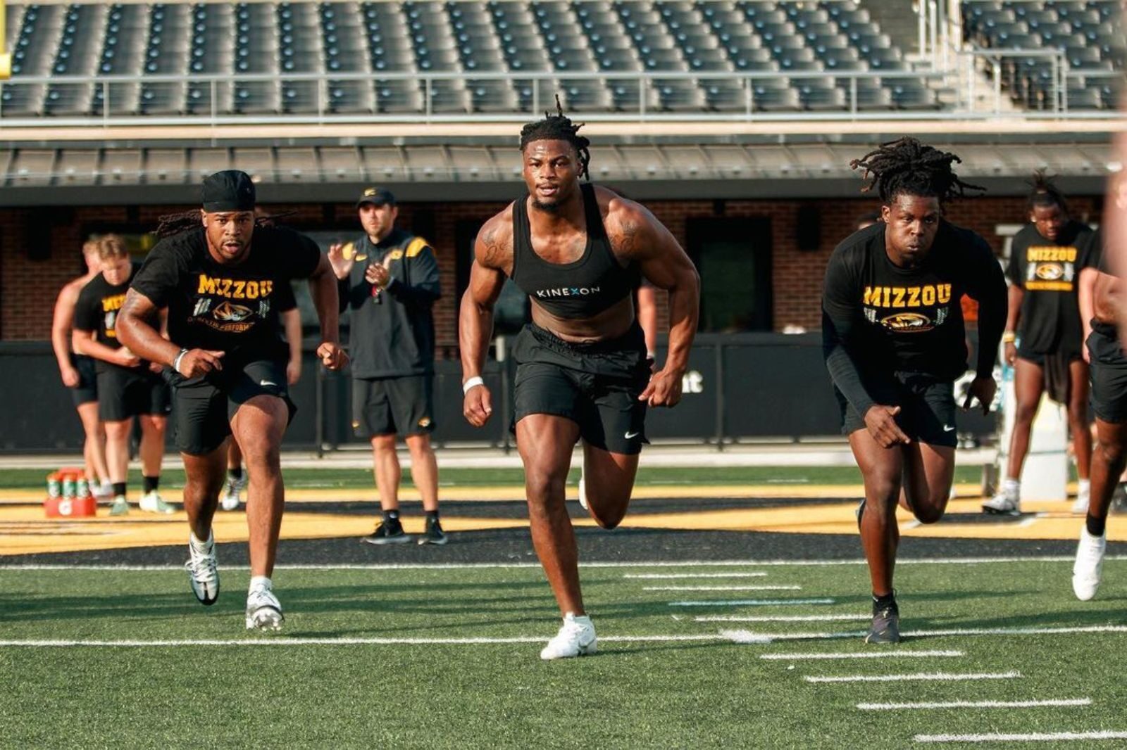 American football players are now being equipped with player trackers that provide coaches with vital information that helps prevent injuries during football workouts.