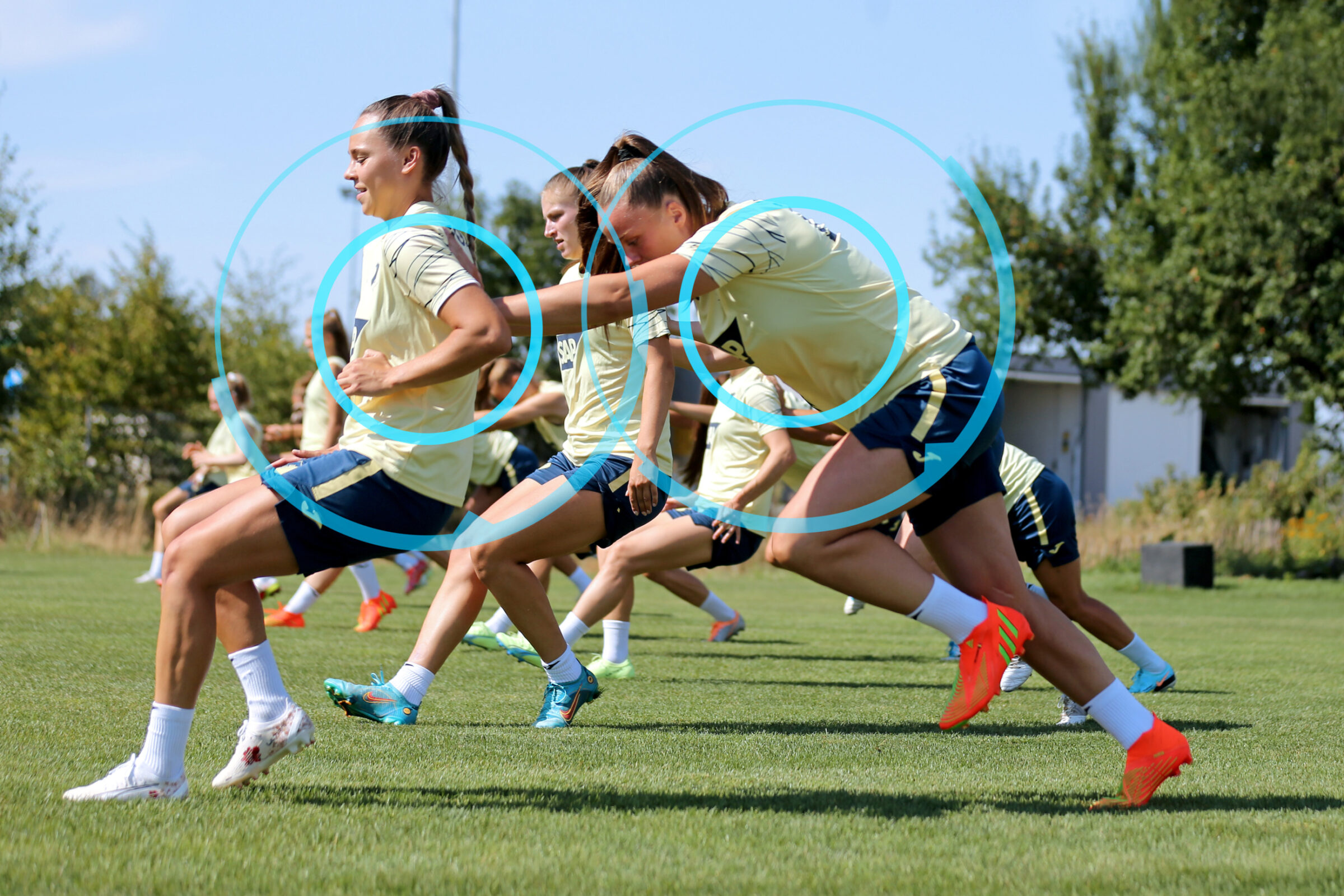 Women's football is one of the many sports using technology to develop sports performance training regimens for women.