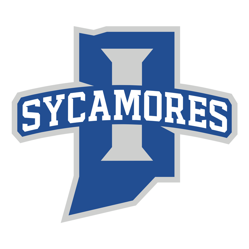 The logo of the Indiana State Sycamores American football team that uses athlete trackers from KINEXON.
